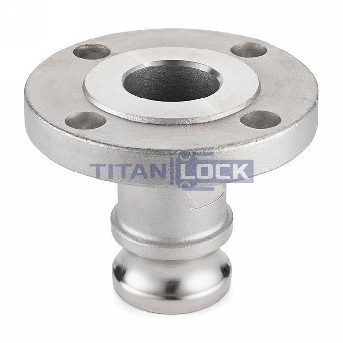 Камлок алюминиевый тип FA, ниппель с фланцем 2 1/2", TL250FAAL TITAN LOCK  - Вид №1
