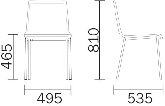 Pedrali Стул с мягкой обивкой Kuadra sun-id-1351631 - Вид №2