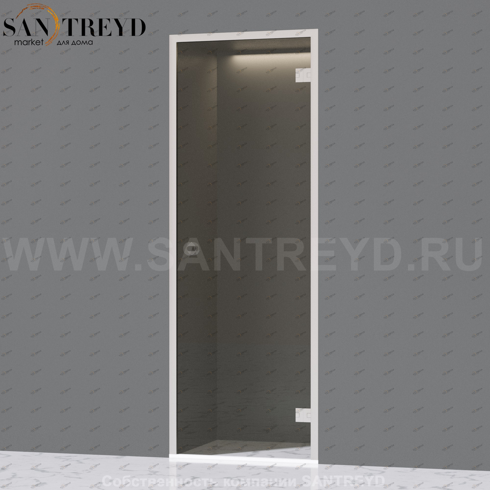 Effegibi FIT 80 Стеклянная правая дверь без порога с профилем из алюминия. Размеры: длина 80 см, высота 210 см HP10010001 FitBox