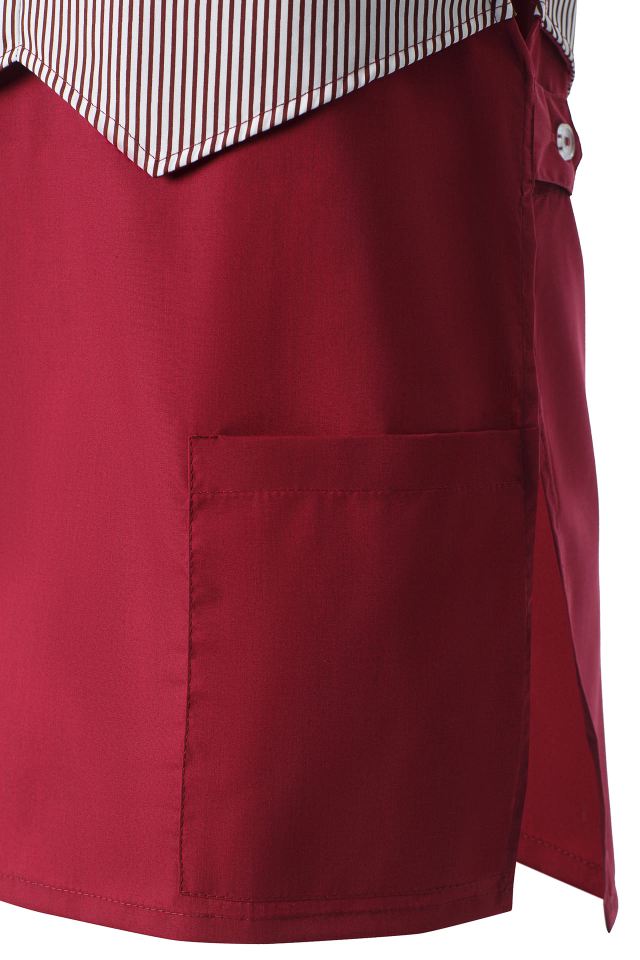 63638 Фартук-халат "Элегант" бордо  Одежда для обслуживающего персонала  размер 44-46 Спецодежда  - Вид №2