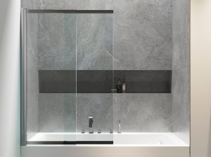 Алюминиевая и стеклянная раздвижная стена для ванны