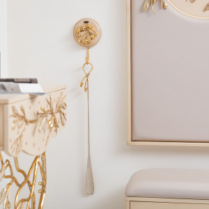 79049,75103 Крючок и рожок Oliva Branch Айвори Мраморное золото BOGACHO