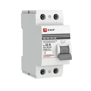 УЗО EKF ВД-100 2P 32 А 30 мА 4.5 кА АС elcb-2-32-30-em-pro 82423024 STLM-2170663