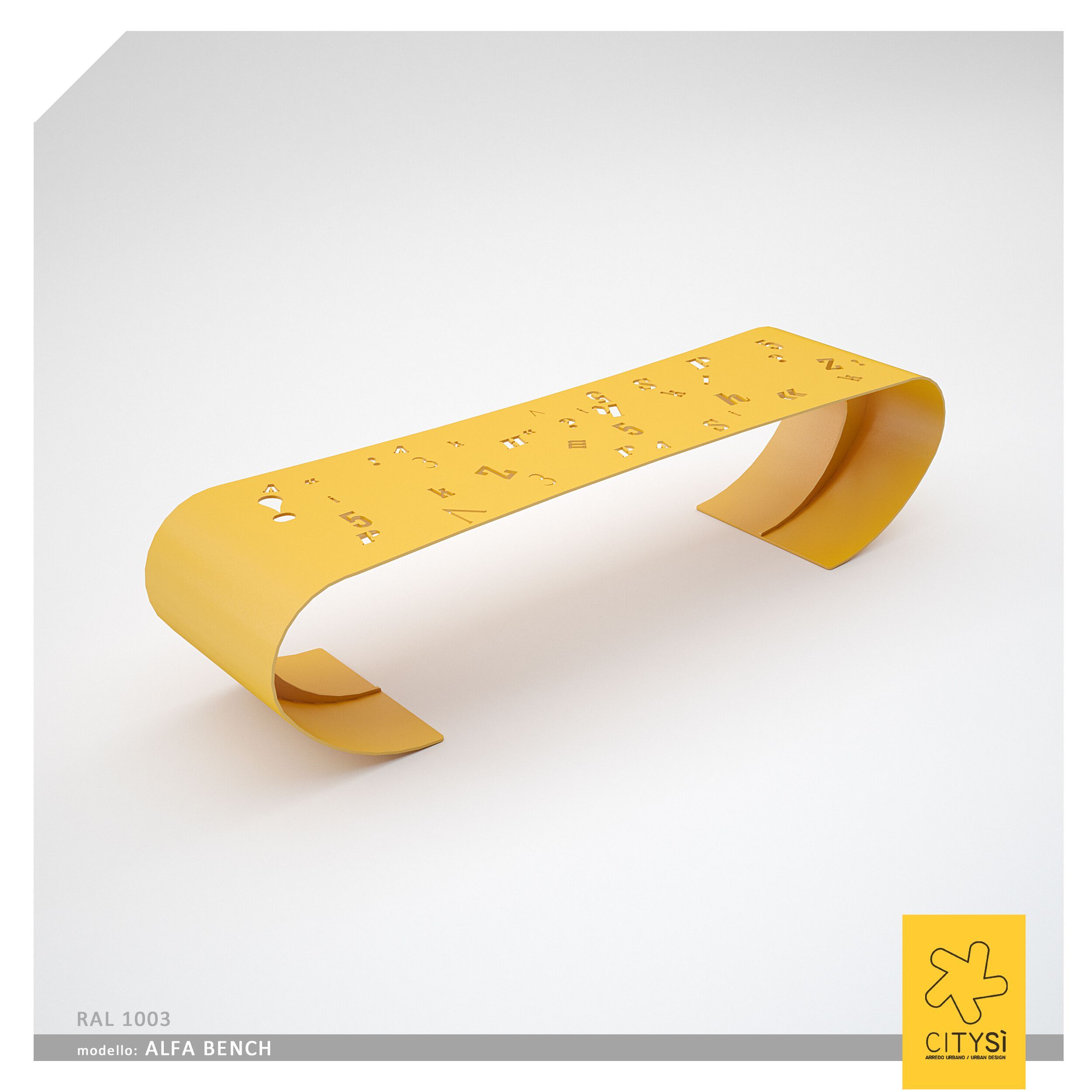 Стальная скамья без спинки CITYSì Alfa ARCH-00006637 - Вид №2