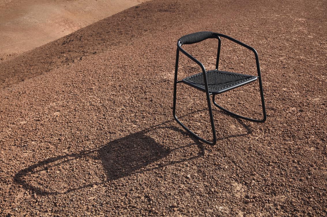 Кресло-качалка лавовая веревка 4,5мм антрацит Manutti Duo MNST40 - Вид №11