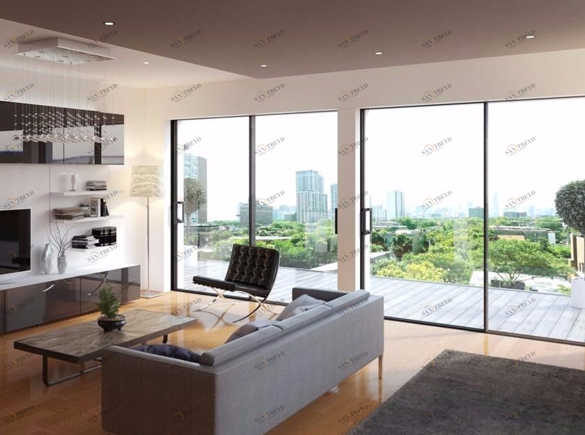 ALUK Group Раздвижное алюминиевое окно sun-id-1384149