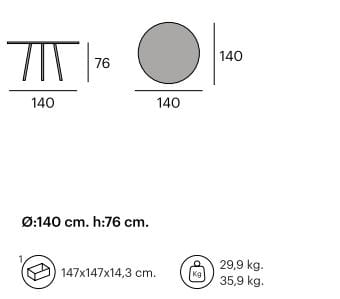 Круглый дубовый стол Pilma CHARLES ARCH-00104342 - Вид №3