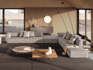 Угловой диван из ткани