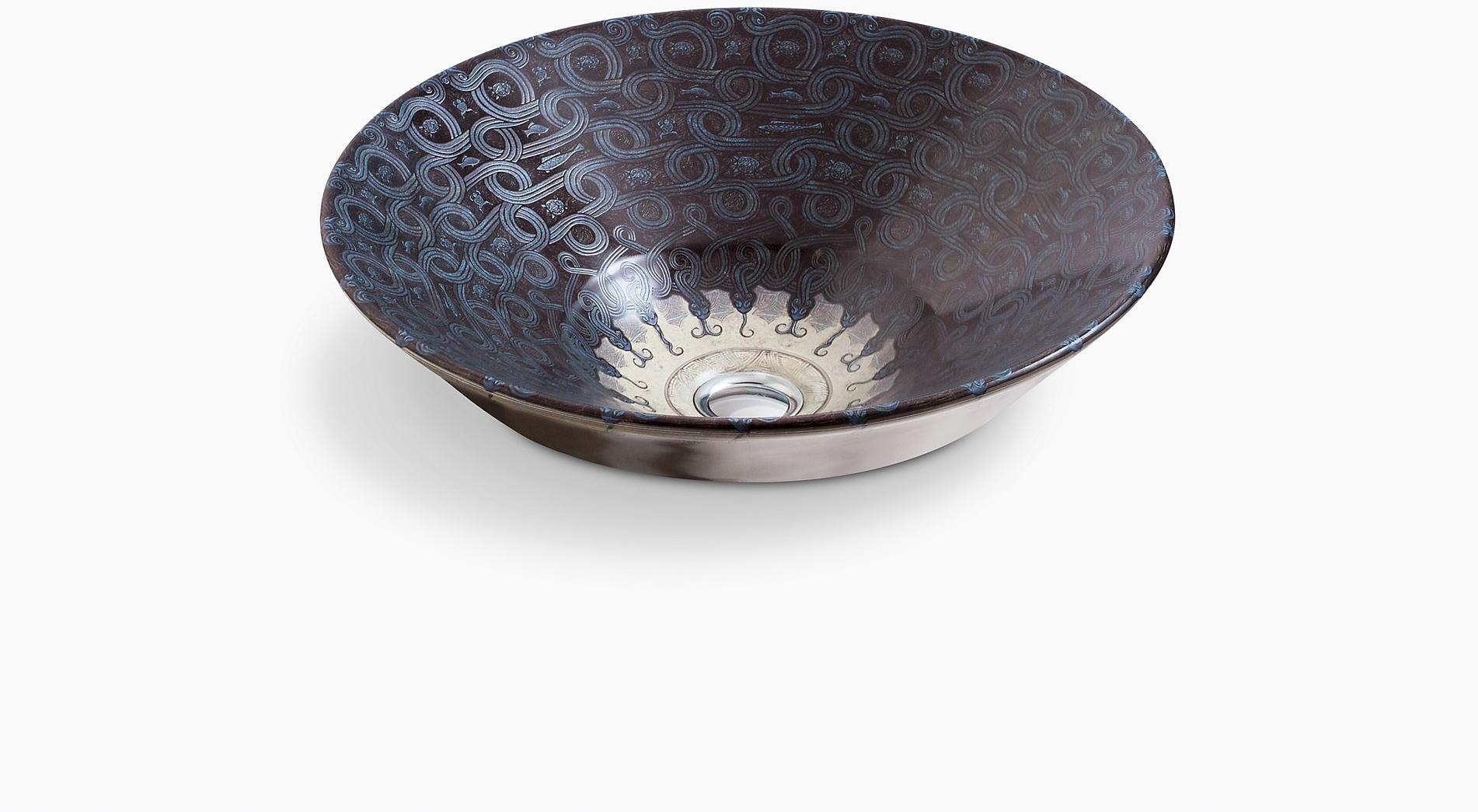 K-14223-SP-G9 Подвесная раковина настенная прямоугольная Kohler  бронзовая  - Вид №1