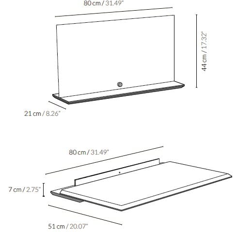Подвесной письменный стол из дуба Woodendot ALADA ARCH-00038055 - Вид №16