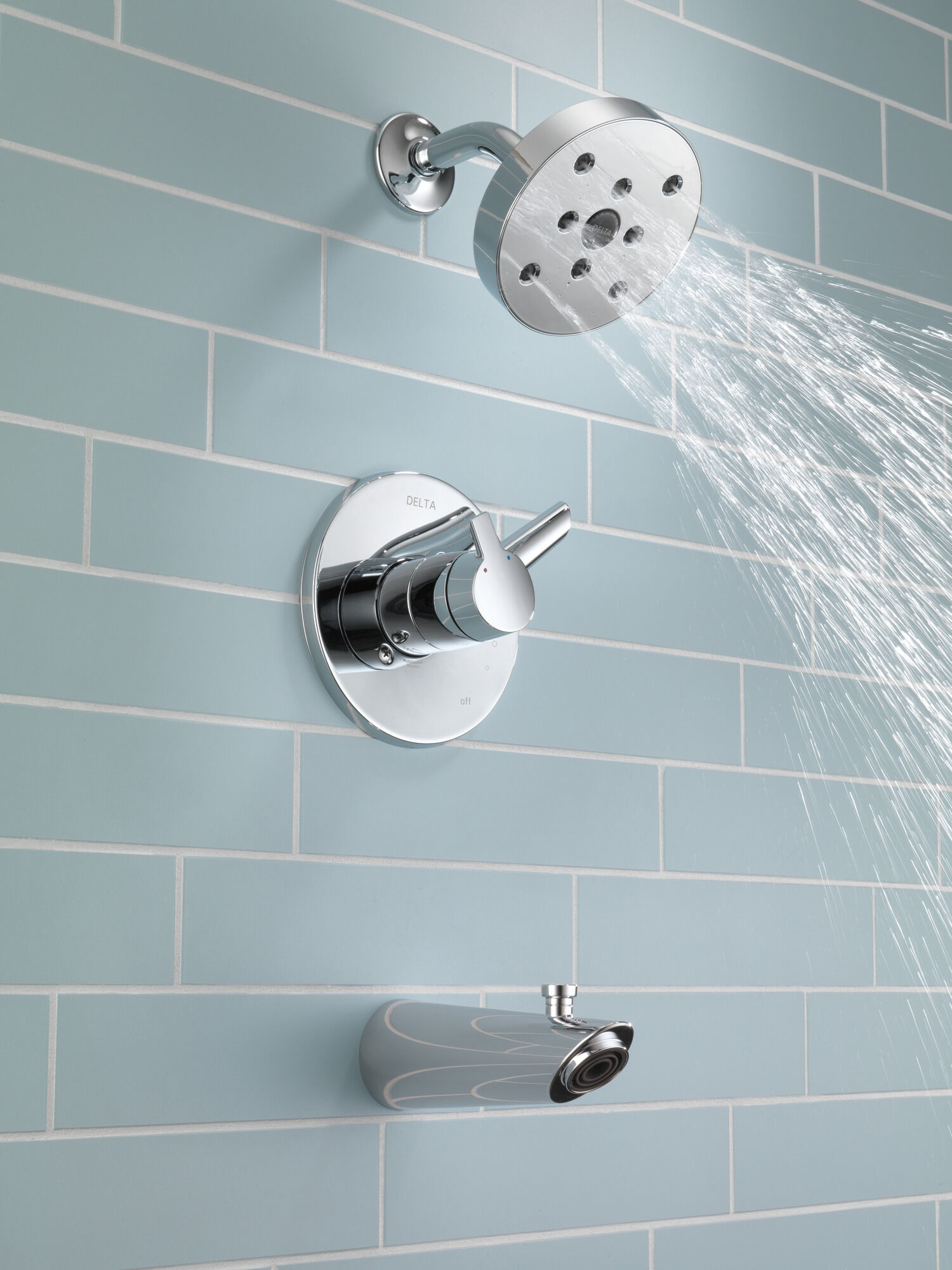 T17461-SS Monitor® 17 Series H2Okinetic® для ванны и душа Delta Faucet Compel Нержавеющая сталь  - Вид №1