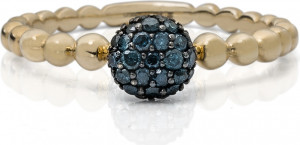 10599857 Michael Aram Кольцо "Золотые жемчужины" (золото, синие бриллианты) Золото