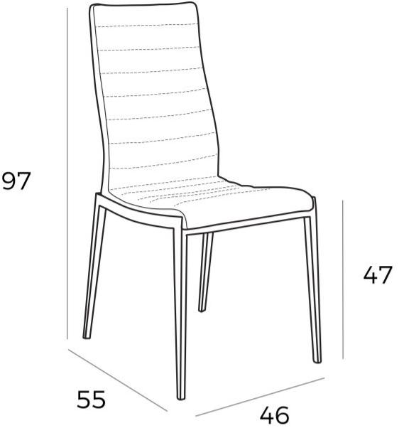 Angel Cerdá Стул из кожзаменителя с высокой спинкой New chair 4024 bz803 Angel Cerda - Вид №7