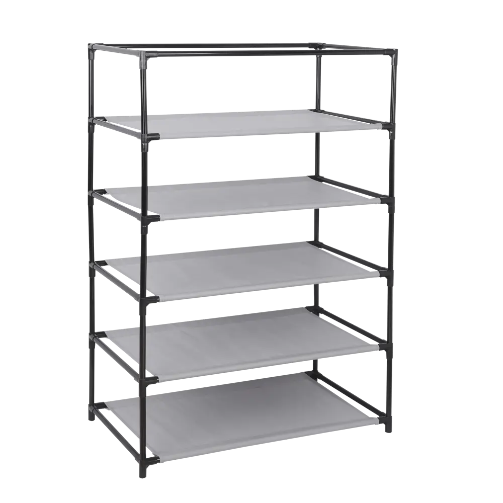 Стеллаж Spaceo для обуви с чехлом - 5 полок, серый 82762252 Стеллаж с чехлом STLM-0035666 - Вид №5