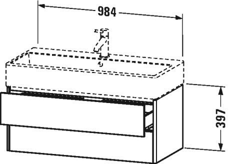 XS419602222 XSquare Тумбочка подвесная Белый глянцевый декор Duravit - Вид №1