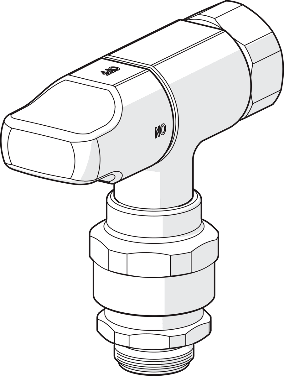 Oras 180 Клапан стиральной машины, G3/4xG1/2 180  Хром  - Вид №2