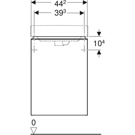 500.363.00.1 Шкафчик для раковины Geberit Smyle Square, с одной дверцей Geberit  - Вид №17