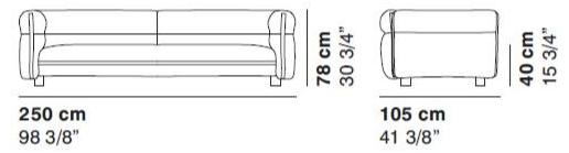 La Cividina 3-х местный тканевый диван Nap sun-id-1485244 - Вид №6
