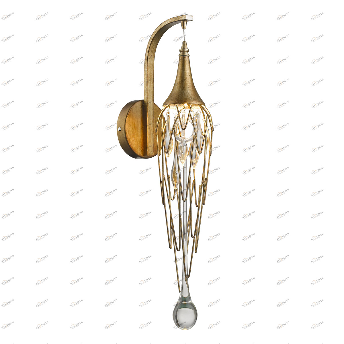Светильник настенный золотистый Delight Collection Goddess Tears Gold W68009S-1 DELIGHT COLLECTION  00-3882853 Золото 