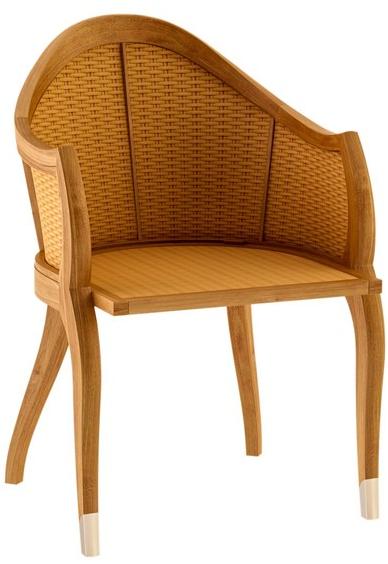 ASTELLO Садовый стул из тика с подлокотниками Tulipe Tu.sf1.s1 - Вид №1