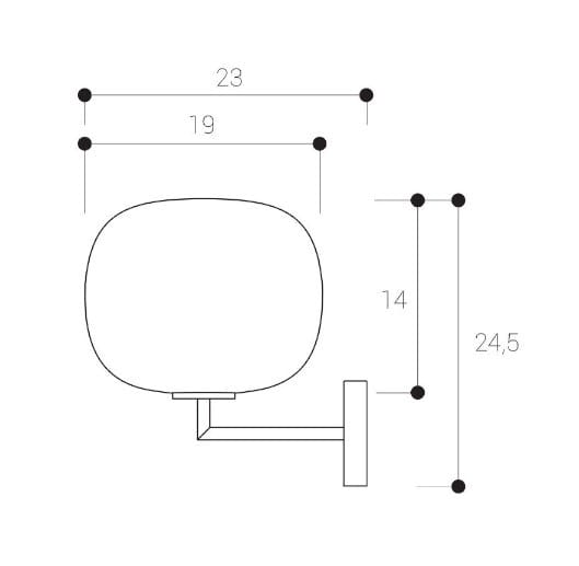 Металлические и опаловые стеклянные бра Miloox ARCH-00001591