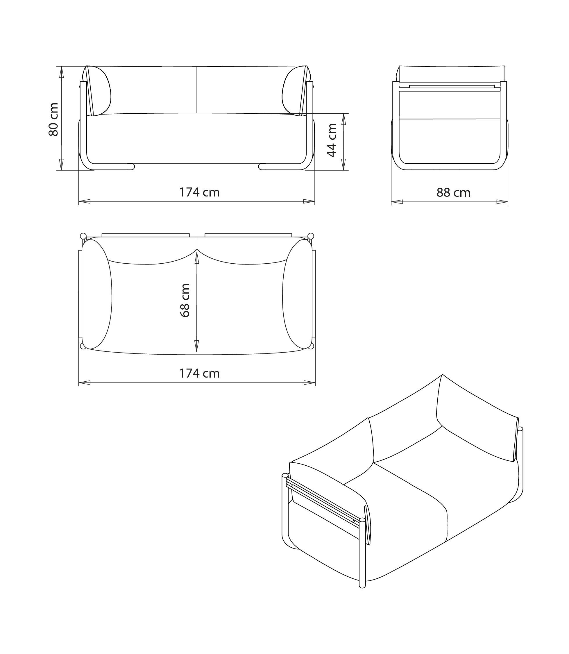 2-местный тканевый диван Et al Cosmo ARCH-00075930 - Вид №2