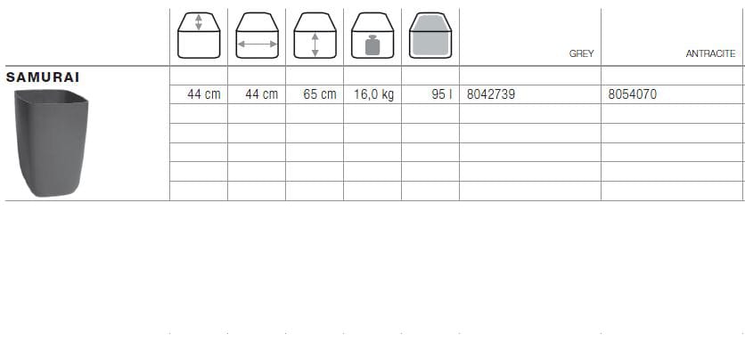 Бетонный высокий садовый горшок SWISSPEARL Softline ARCH-00049338 - Вид №3