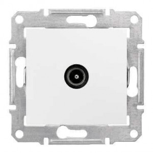 SDN3201221 Розетка TV , проходная, белый Schneider Electric Sedna