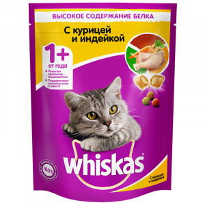 ПР0051347 Корм для кошек подушечки с паштетом курица, индейка сух. 800г WHISKAS