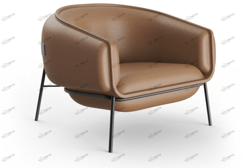 Mambo Unlimited Ideas Кожаное кресло с подлокотниками sun-id-1373736