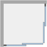 Душевое ограждение Ambassador Queen 11011203Black (900x900x2000), 1 место  - Вид №7