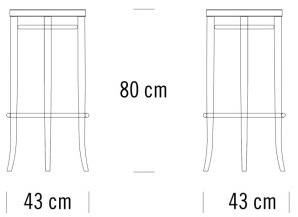 Thonet Высокий табурет с фигурным сиденьем из фанеры 204 sun-id-1508625 - Вид №4