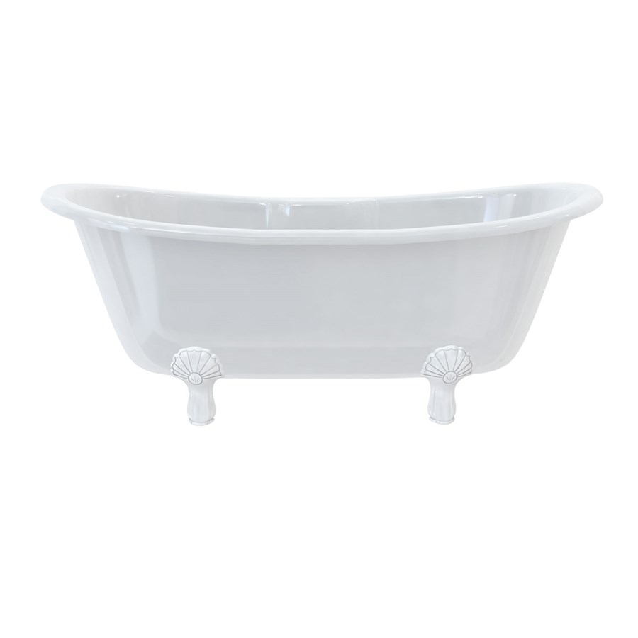 Burlington Двухсторонняя ванна Bateau с роскошными ножками с ножками Luxury Arc в черном цвете L2B T10F  - Вид №5