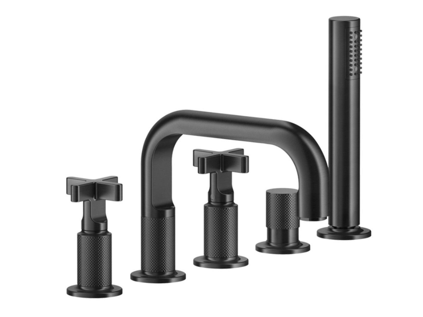 Смеситель для ванны из хромированной латуни с ручным душем Gessi гравировка ARCH-00032285 - Вид №1