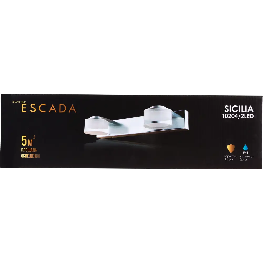 Светильник настенный светодиодный Escada Sicilia 2х3 Вт IP44 стекло, цвет хром 82036685 STLM-2027987  - Вид №6