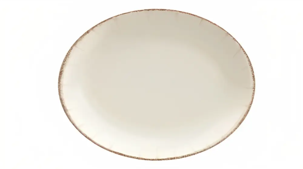 91246995 Блюдо сервировочное Bonna Retro 28x3x36 см фарфор цвет коричневый STLM-0877166