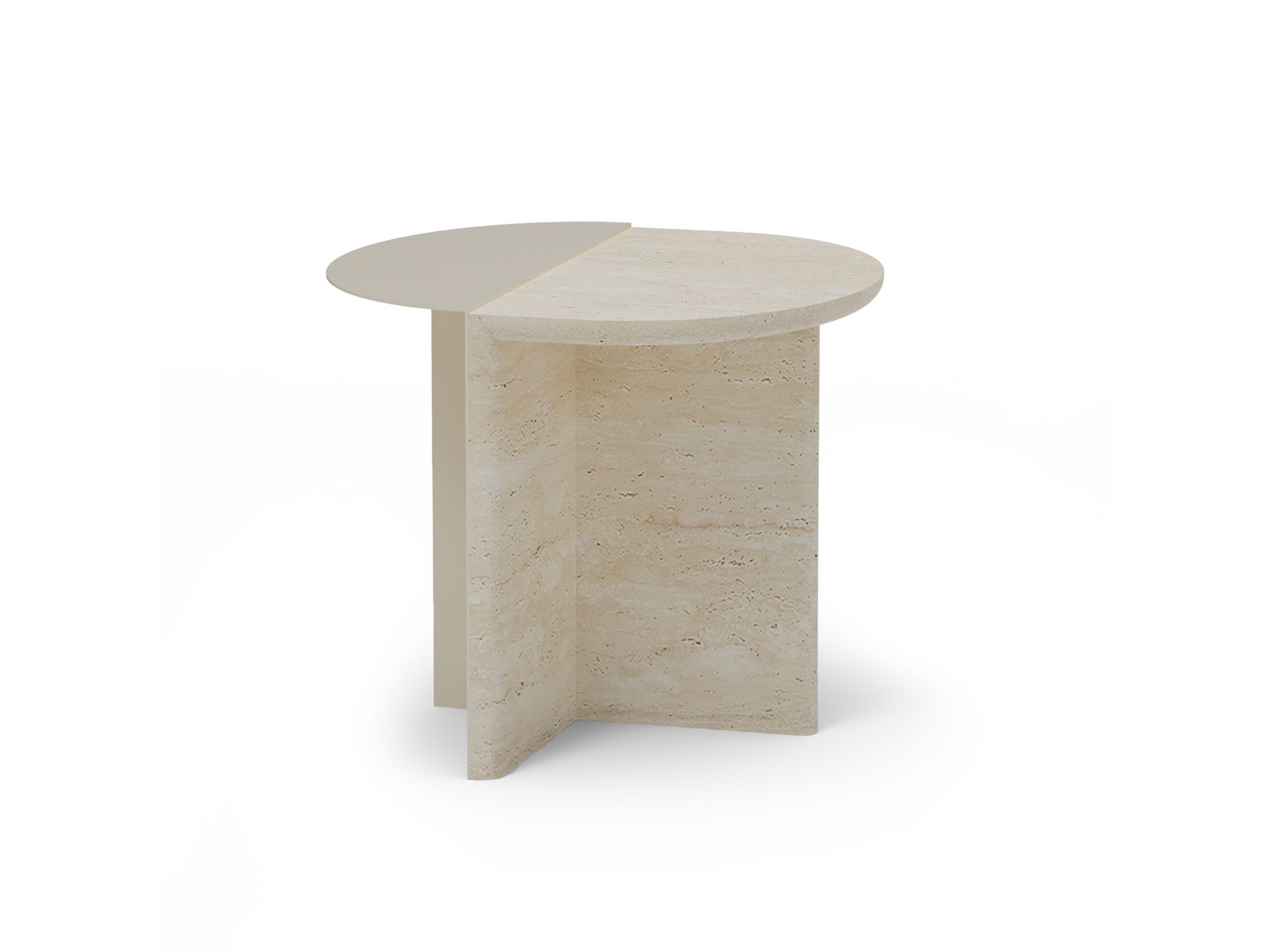 Травертин круглый журнальный столик Mambo Unlimited Ideas DUPLEX ARCH-00125378