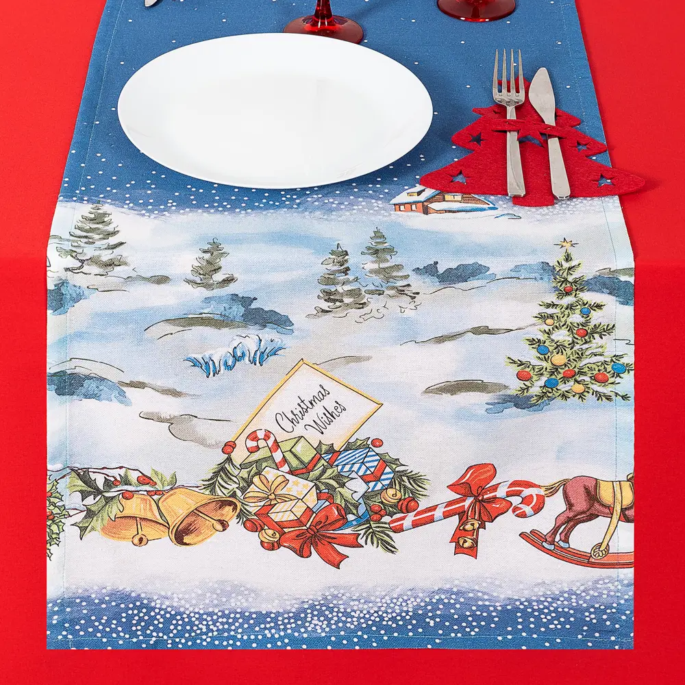 Дорожка Altali Сочельник прямоугольная 40x140 см цвет синий 85364606 STLM-2180144 - Вид №4
