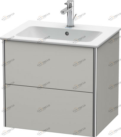 XS417100707 Тумбочка подвесная XSquare #XS4171 610 x 478 мм Бетонно-серый матовый декор Duravit