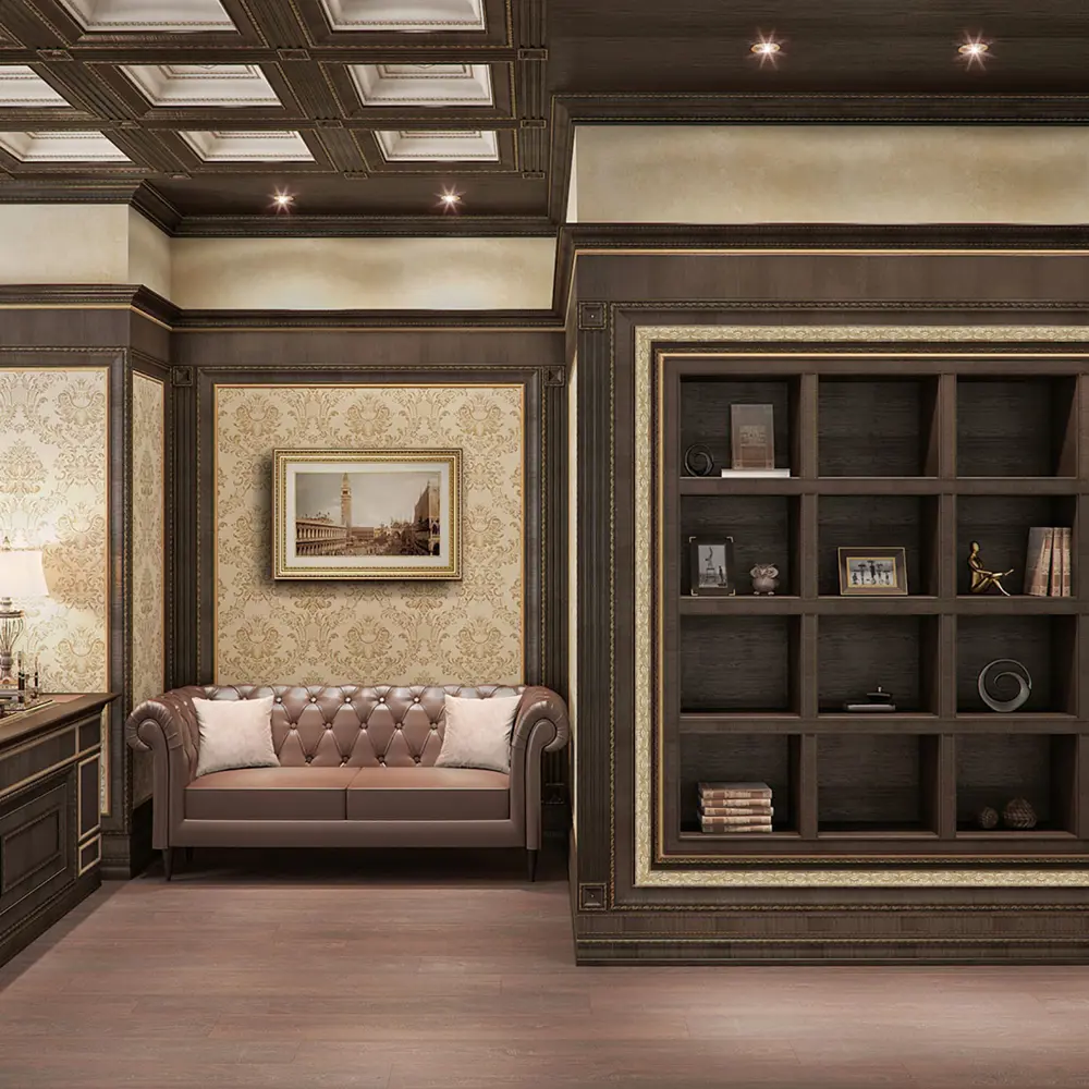 Молдинг настенный полистирол Decomaster 158-127 золотой 10x18x2000 мм STLM-2166911 - Вид №2