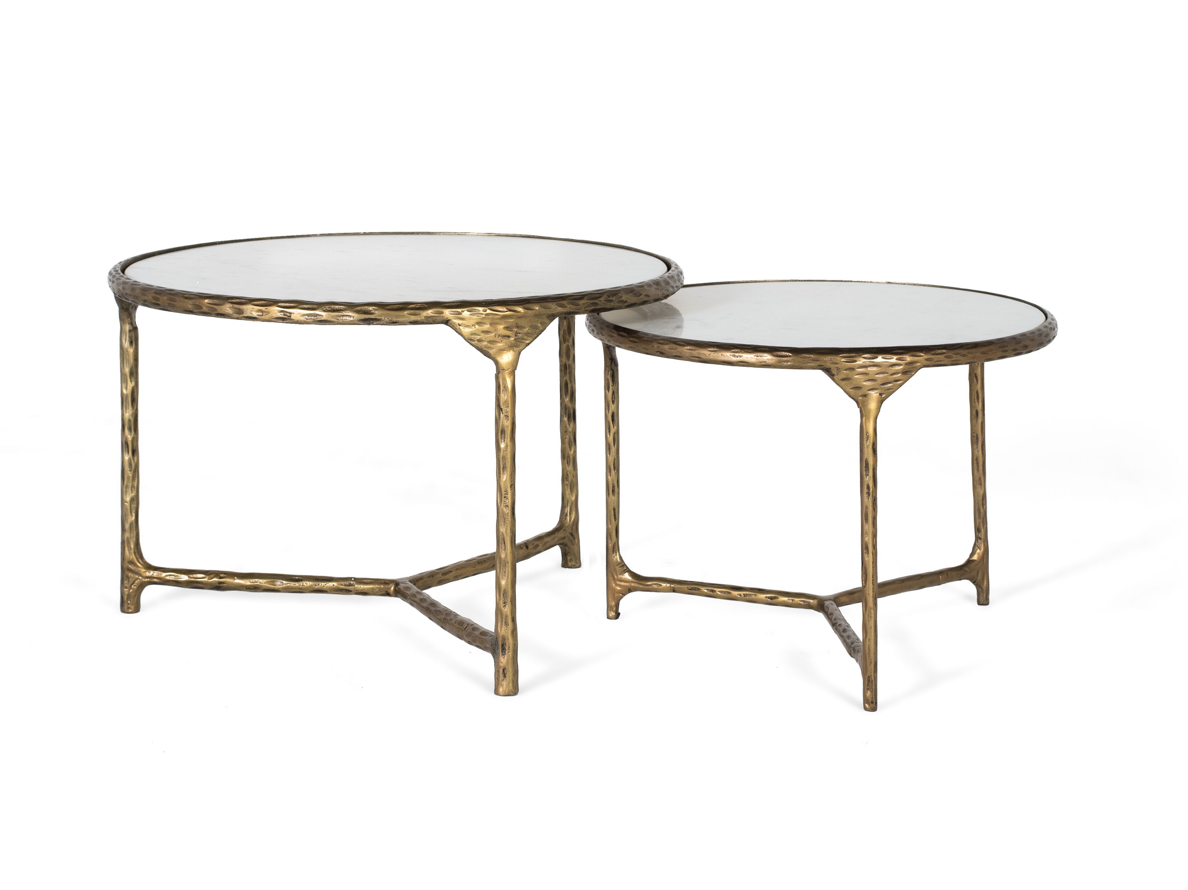 Высокий круглый мраморный журнальный столик Giner y Colomer 1707 ARCH-00086955