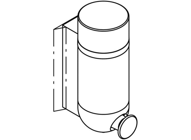 477.06B10005 Дозатор для жидкого мыла HEWI Edition matt | Polyamid  - Вид №14