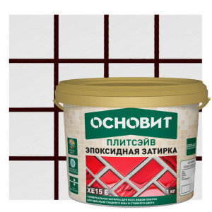85234350 Затирка эпоксидная Плитсэйв XE15Е 087 цвет темно-бордовый 1 кг STLM-0060243 ОСНОВИТ