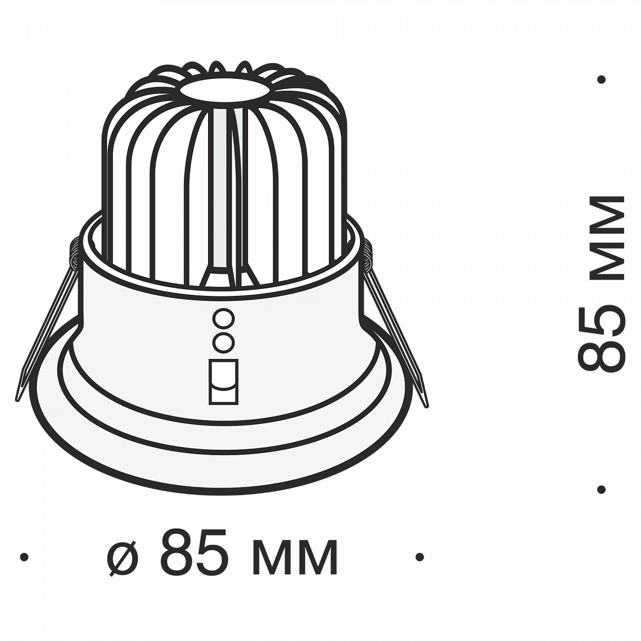 Встраиваемый спот черный Technical Yin DL034 TECHNICAL DOWNLIGHT 00-3957205 Черный  - Вид №3
