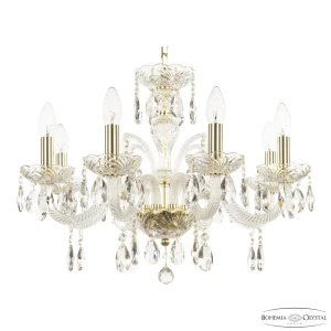 91901443 Люстра подвесная Bohemia ivele crystal 321109 321109 8 ламп 16 м² цвет золото STLM-1370289