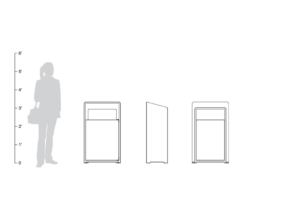 FSRT220 Емкость для мусора со скосом  Forms-surfaces  - Вид №9