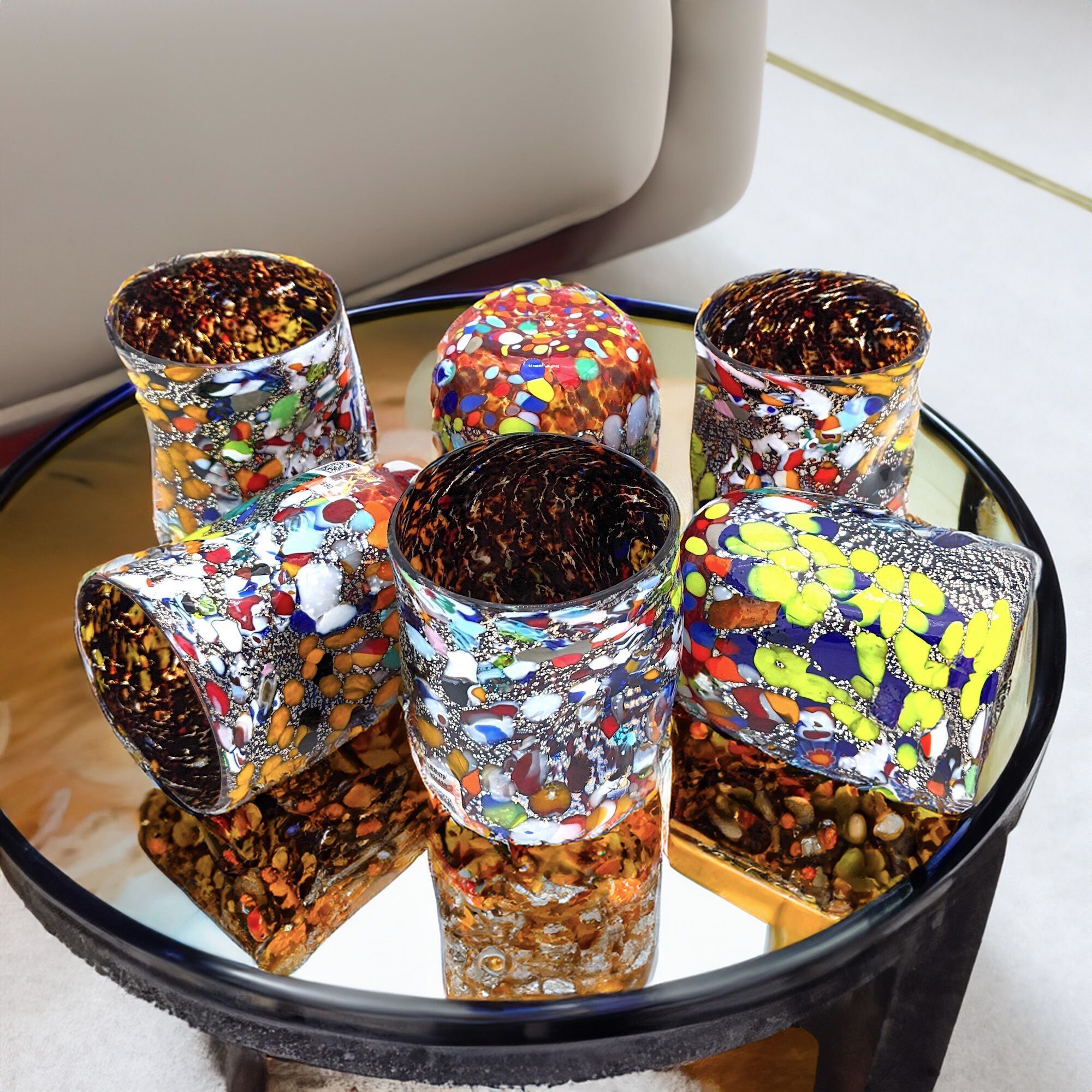 Набор из шести стаканов из муранского стекла ручной работы YourMurano готы ARCH-00067640 - Вид №1