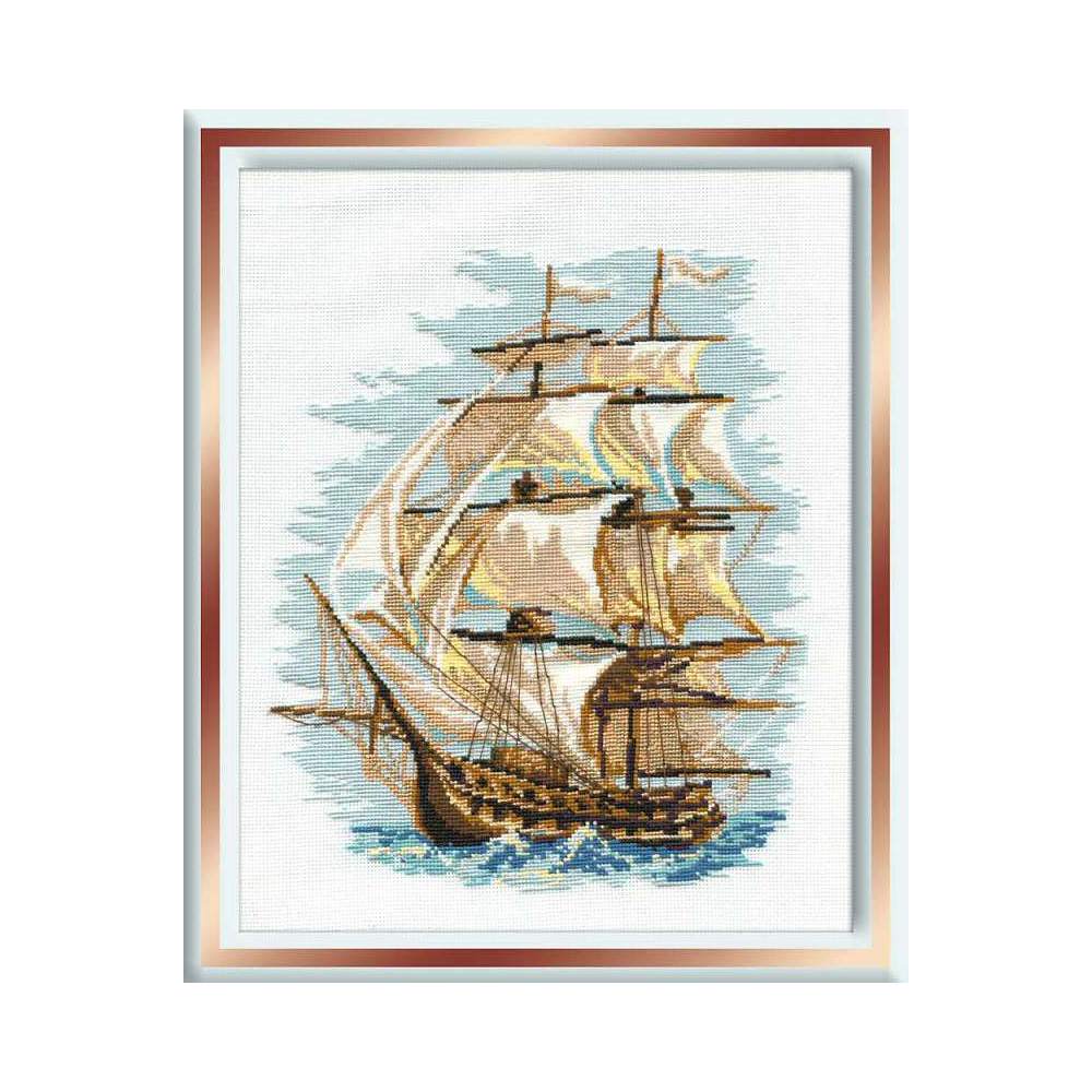 0479 Набор для вышивания Корабль 30 х 40 см RIOLIS Сотвори Сама 