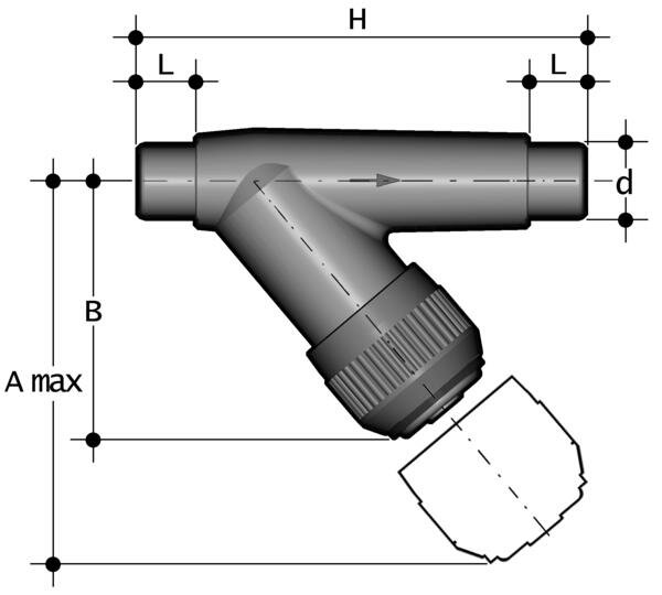 SANIT 155040511 Сито, PVC-U, цапф  - Вид №1