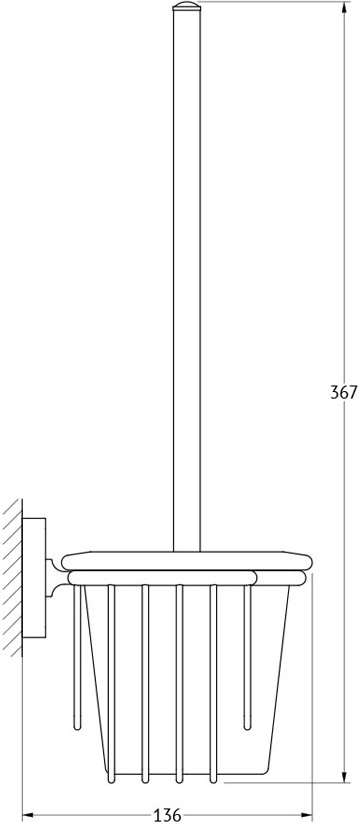 AVA 071 Держатель освежителя воздуха с туалетным ершом с крышкой ELLUX Avantgarde - Вид №1